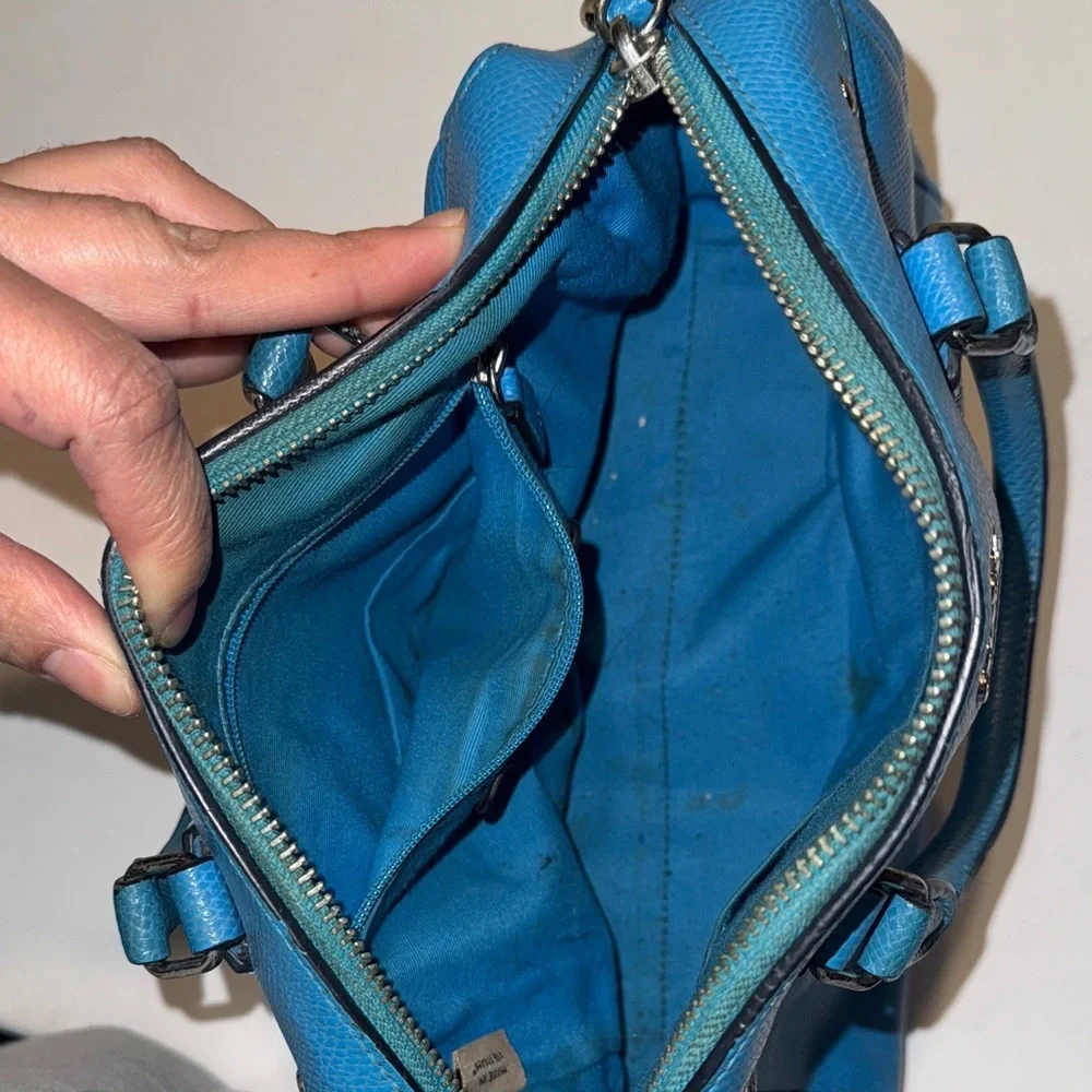 Coach Vibrant Blue Leather Satchel